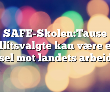 SAFE-Skolen:Tause tillitsvalgte kan være en trussel mot landets arbeidsliv