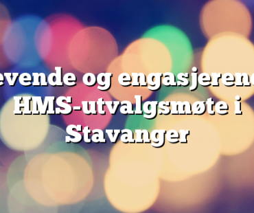 Levende og engasjerende HMS-utvalgsmøte i Stavanger
