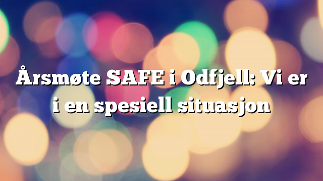 Årsmøte SAFE i Odfjell: Vi er i en spesiell situasjon