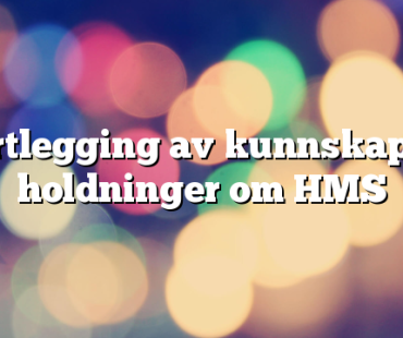 Kartlegging av kunnskap og holdninger om HMS